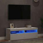 Tv-Benker Med Led-Lys 2 Stk Hvit 60X35X40 Cm