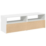 Tv-Benker Med Led-Lys 2 Stk Hvit 60X35X40 Cm