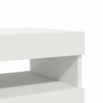 Tv-Benker Med Led-Lys 2 Stk Hvit 60X35X40 Cm