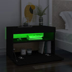 Tv-Benk Med Led-Lys Svart 60X35X40 Cm