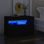 Tv-Benk Med Led-Lys Svart 60X35X40 Cm