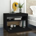 Tv-Benk Med Led-Lys Svart 60X35X40 Cm