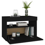 Tv-Benk Med Led-Lys Svart 60X35X40 Cm