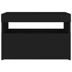 Tv-Benk Med Led-Lys Svart 60X35X40 Cm