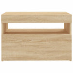 Tv-Benk Med Led-Lys Sonoma Eik 60X35X40 Cm