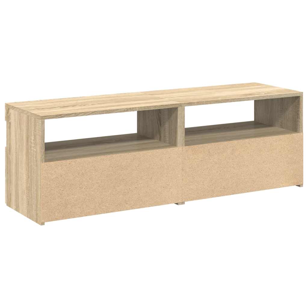Tv-Benker Med Led-Lys 2 Stk Sonoma Eik 60X35X40 Cm