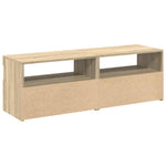Tv-Benker Med Led-Lys 2 Stk Sonoma Eik 60X35X40 Cm