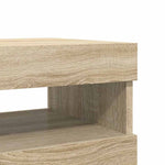 Tv-Benker Med Led-Lys 2 Stk Sonoma Eik 60X35X40 Cm