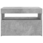Tv-Benk Med Led-Lys Betonggrå 60X35X40 Cm