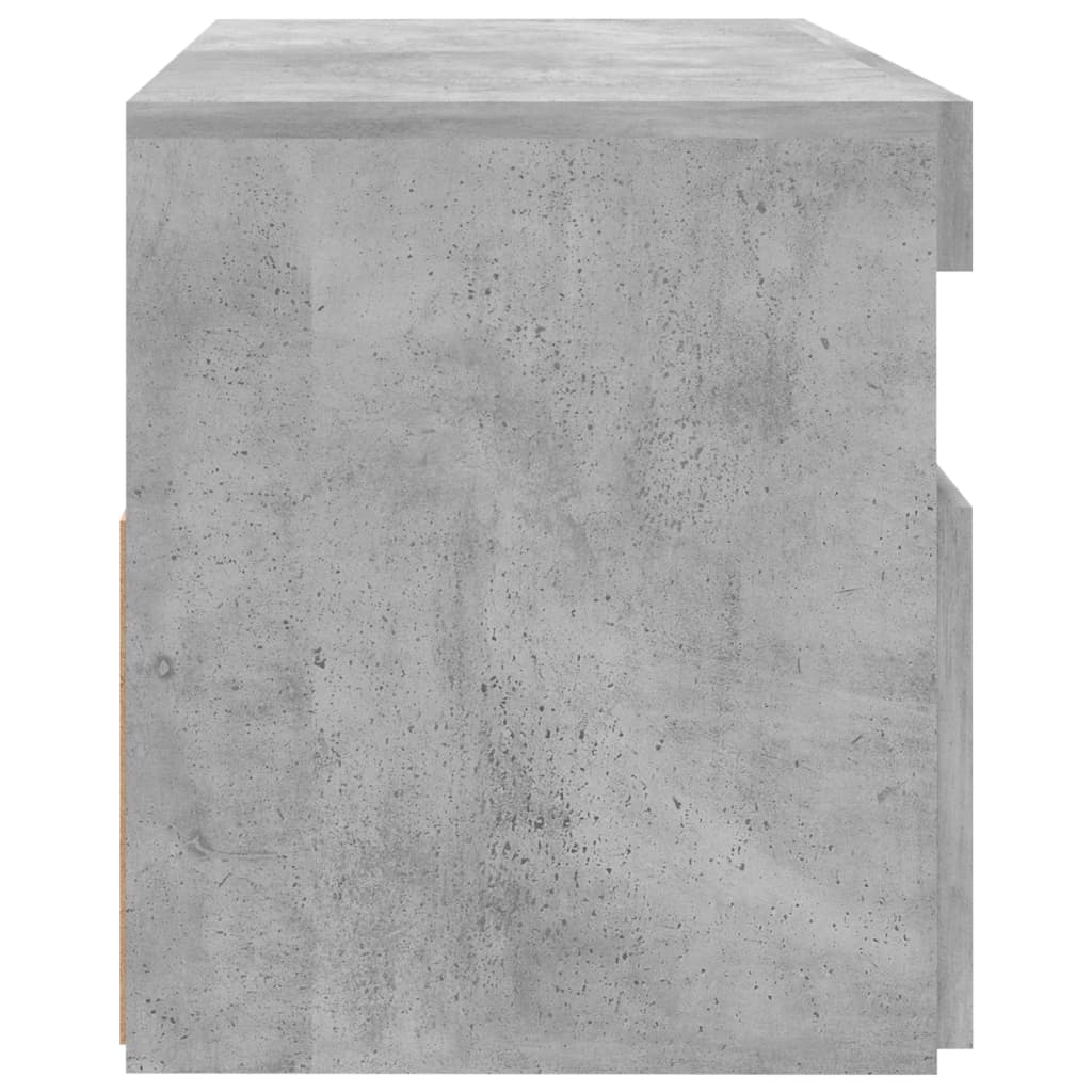 Tv-Benk Med Led-Lys Betonggrå 60X35X40 Cm