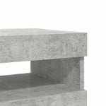 Tv-Benker Med Led-Lys 2 Stk Betonggrå 60X35X40 Cm