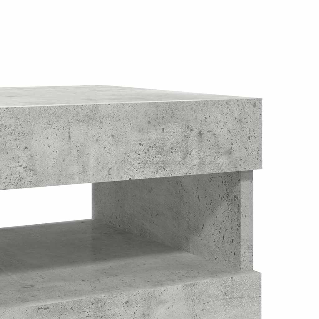 Tv-Benker Med Led-Lys 2 Stk Betonggrå 60X35X40 Cm