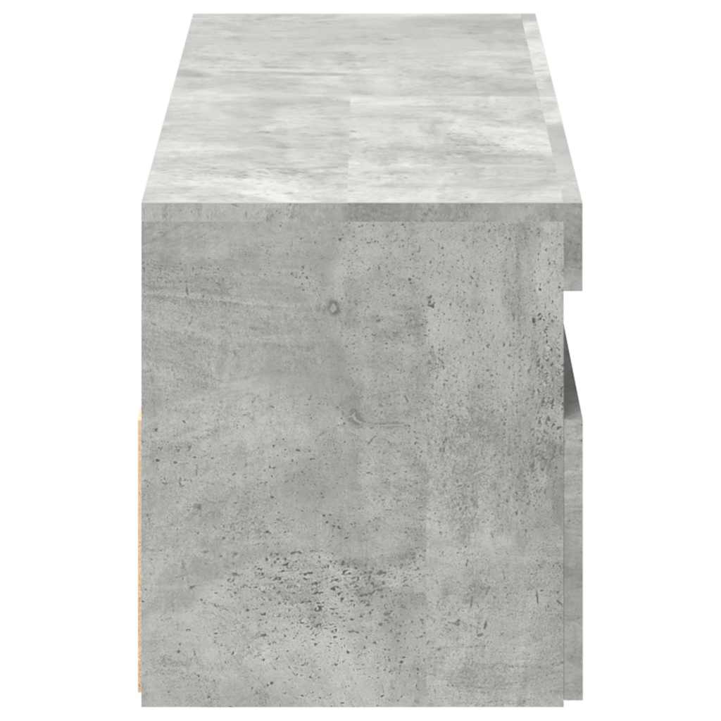 Tv-Benker Med Led-Lys 2 Stk Betonggrå 60X35X40 Cm