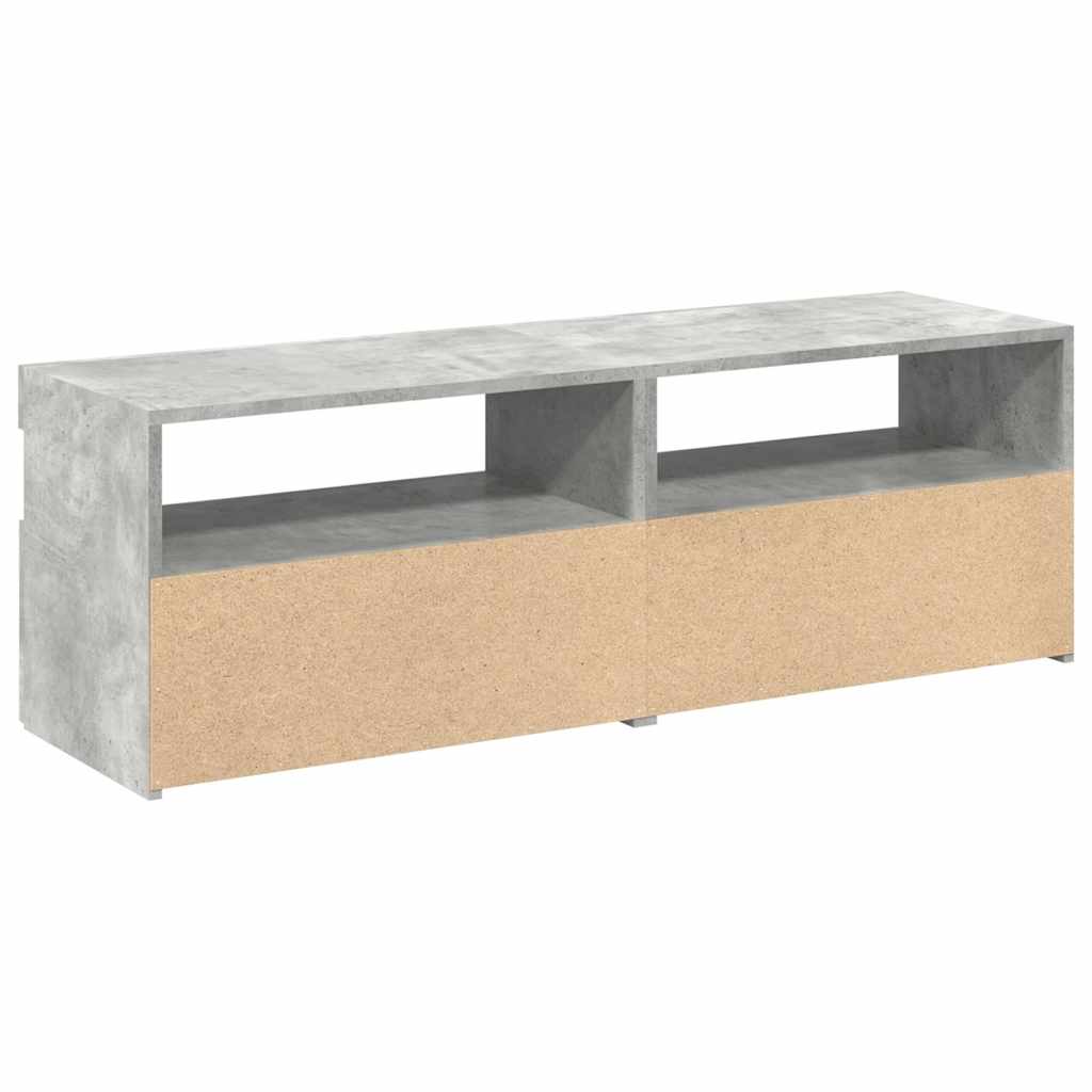 Tv-Benker Med Led-Lys 2 Stk Betonggrå 60X35X40 Cm