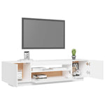 Tv-Benk Med Led-Lys Hvit 160X35X40 Cm