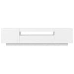Tv-Benk Med Led-Lys Hvit 160X35X40 Cm