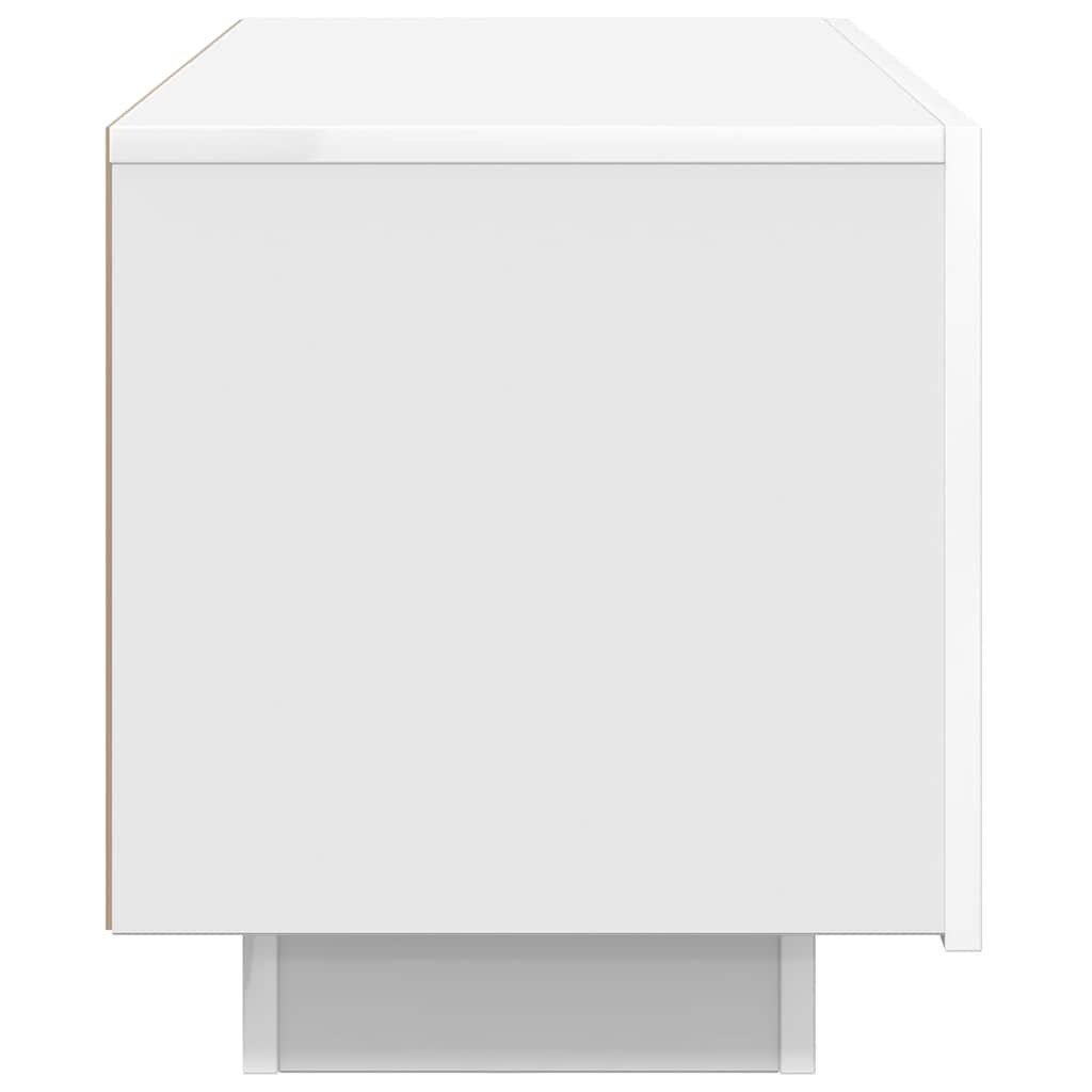 Tv-Benk Hvit 100X35X40 Cm Konstruert Tre