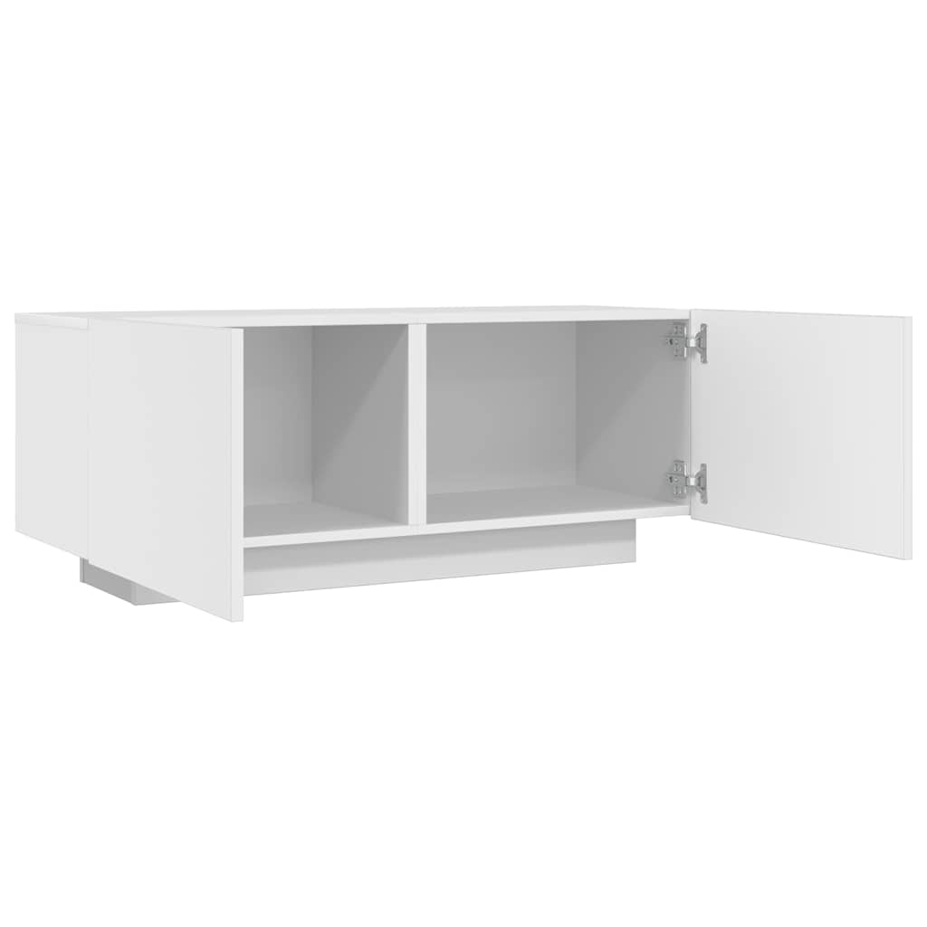 Tv-Benk Hvit 100X35X40 Cm Konstruert Tre