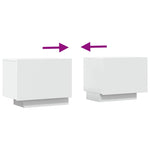 Tv-Benk Hvit 100X35X40 Cm Konstruert Tre