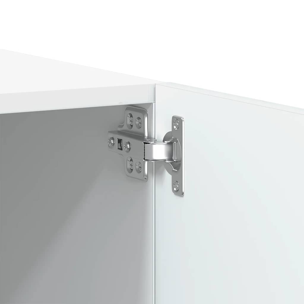 Tv-Benk Hvit 100X35X40 Cm Konstruert Tre