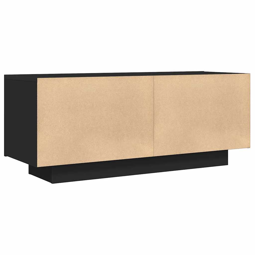 Tv-Benk Svart 100X35X40 Cm Konstruert Tre