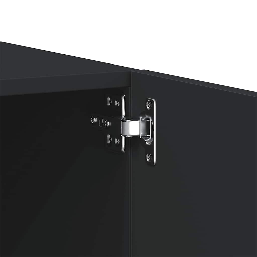 Tv-Benk Svart 100X35X40 Cm Konstruert Tre