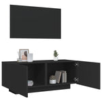 Tv-Benk Svart 100X35X40 Cm Konstruert Tre