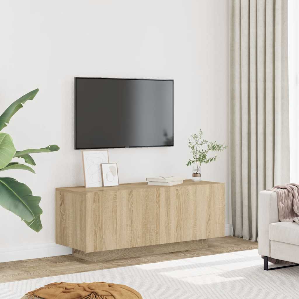 Tv-Benk Sonoma Eik 100X35X40 Cm Konstruert Tre