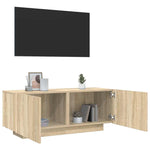 Tv-Benk Sonoma Eik 100X35X40 Cm Konstruert Tre