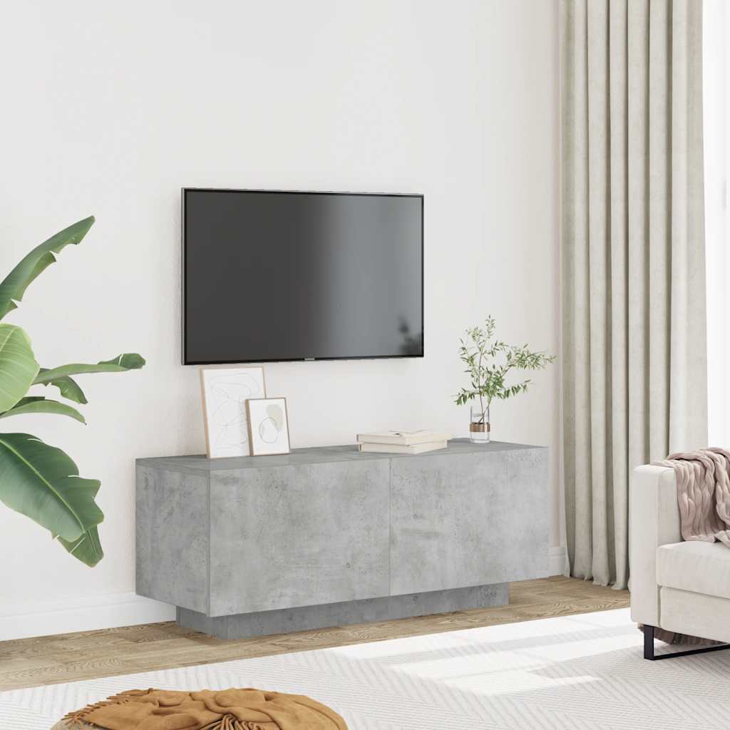 Tv-Benk Betonggrå 100X35X40 Cm Konstruert Tre