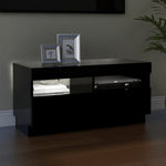 Tv-Benk Med Led-Lys Svart 80X35X40 Cm