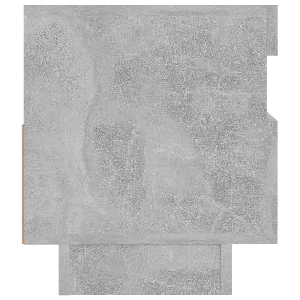 Tv-Benk Med Led-Lys Betonggrå 80X35X40 Cm