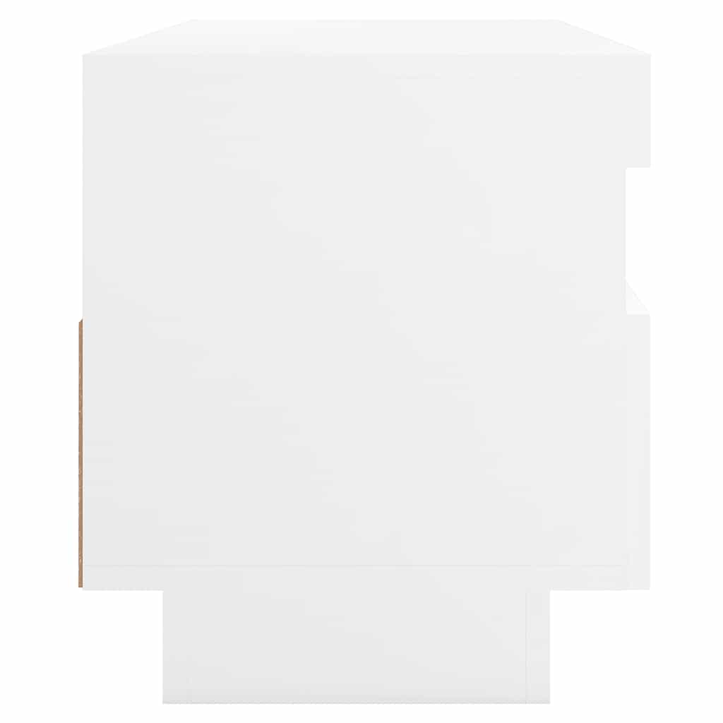 Tv-Benk Med Led-Lys Hvit 100X35X40 Cm