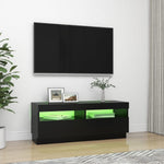 Tv-Benk Med Led-Lys Svart 100X35X40 Cm