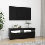 Tv-Benk Med Led-Lys Svart 100X35X40 Cm