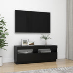Tv-Benk Med Led-Lys Svart 100X35X40 Cm