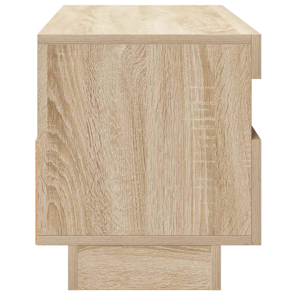 Tv-Benk Med Led-Lys Sonoma Eik 100X35X40 Cm