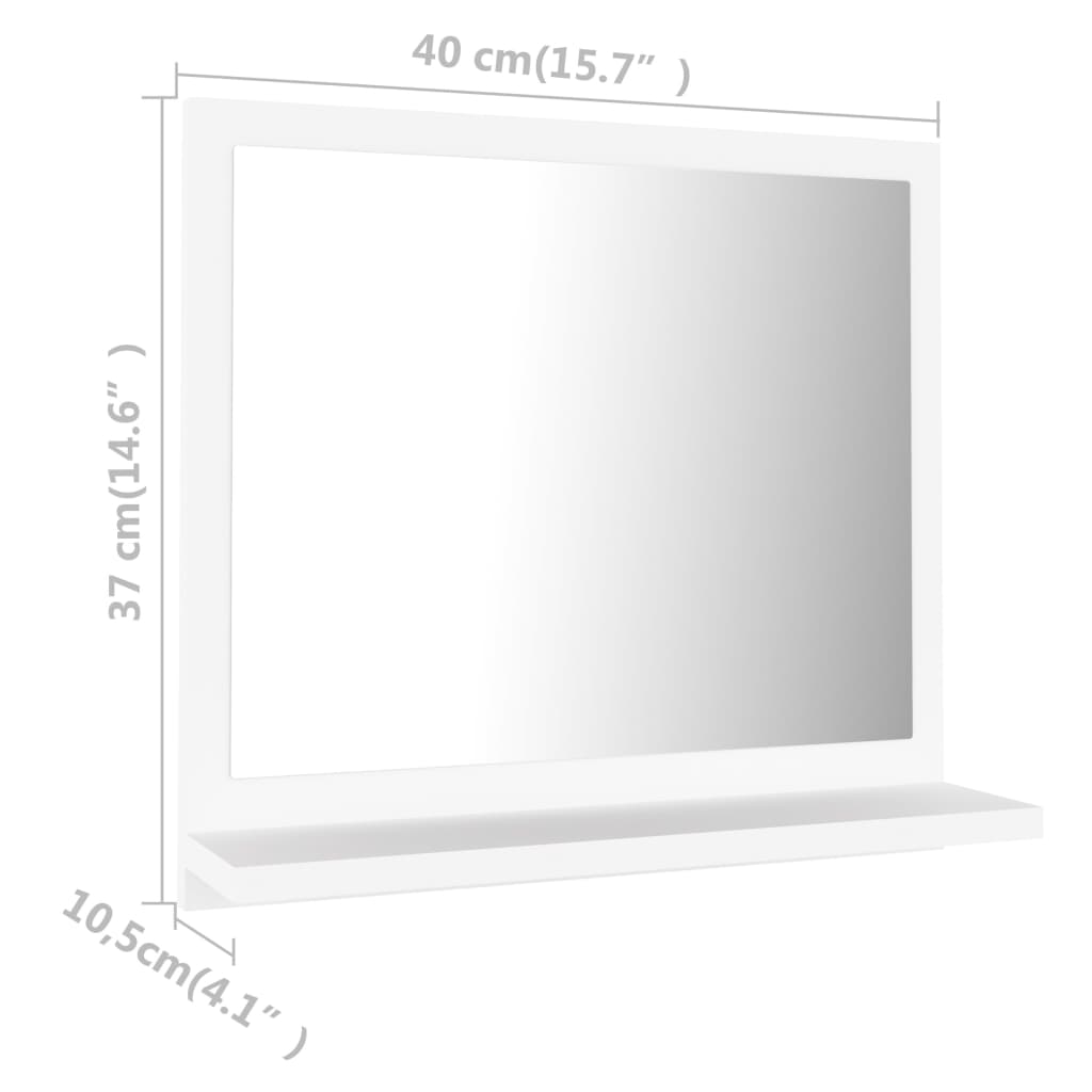 Baderomsspeil Hvit 40X10,5X37 Cm Konstruert Tre