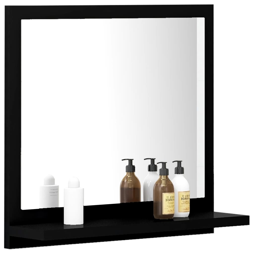 Baderomsspeil Svart 40X10,5X37 Cm Konstruert Tre