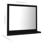 Baderomsspeil Svart 40X10,5X37 Cm Konstruert Tre