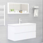 Baderomspeil Hvit 90X10,5X37 Cm Sponplate