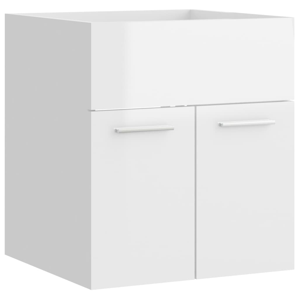 Servantskap Høyglans Hvit 41X38,5X46 Cm Konstruert Tre