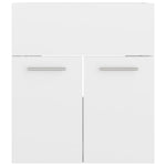 Servantskap Høyglans Hvit 41X38,5X46 Cm Konstruert Tre