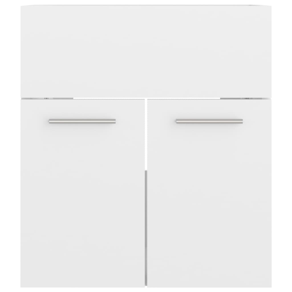 Servantskap Høyglans Hvit 41X38,5X46 Cm Konstruert Tre