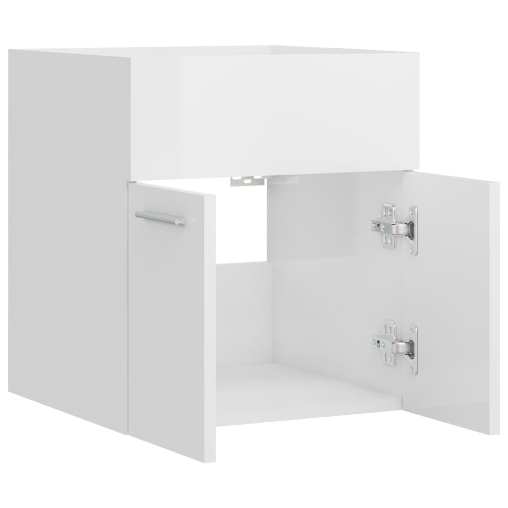 Servantskap Høyglans Hvit 41X38,5X46 Cm Konstruert Tre