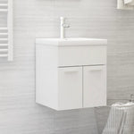 Servantskap Høyglans Hvit 41X38,5X46 Cm Konstruert Tre