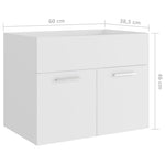 Servantskap Hvit 60X38,5X46 Cm Konstruert Tre