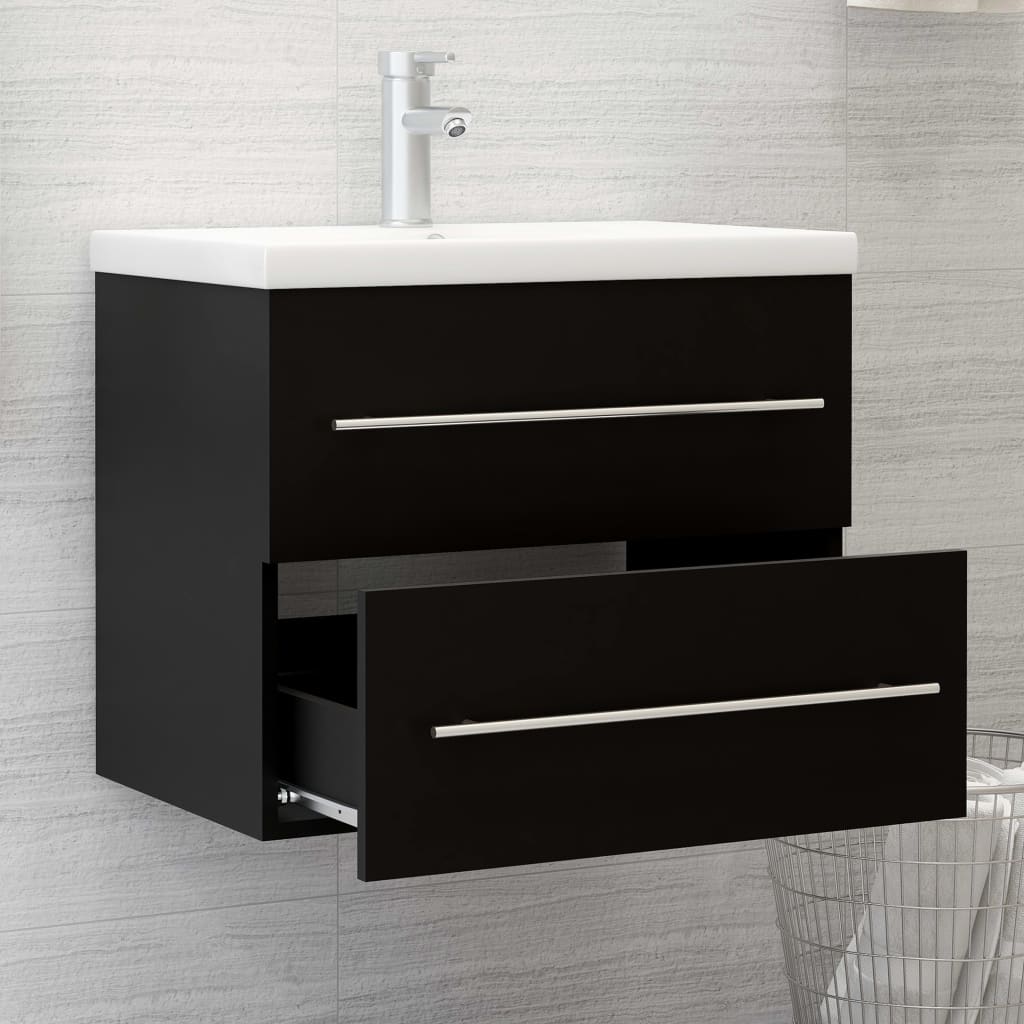 Servantskap Svart 60X38,5X48 Cm Konstruert Tre