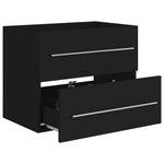 Servantskap Svart 60X38,5X48 Cm Konstruert Tre