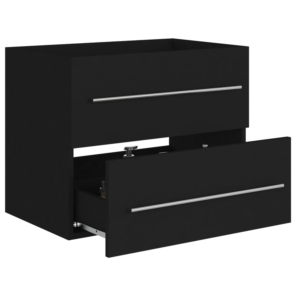 Servantskap Svart 60X38,5X48 Cm Konstruert Tre